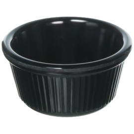 Winco Fluted Ramekins, 3-Ounce, Black, 12-Pieces