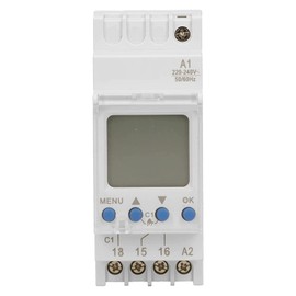 TH-35 LCD Digital Timer, DIN Rail, 1 Channel, 52 Programmes