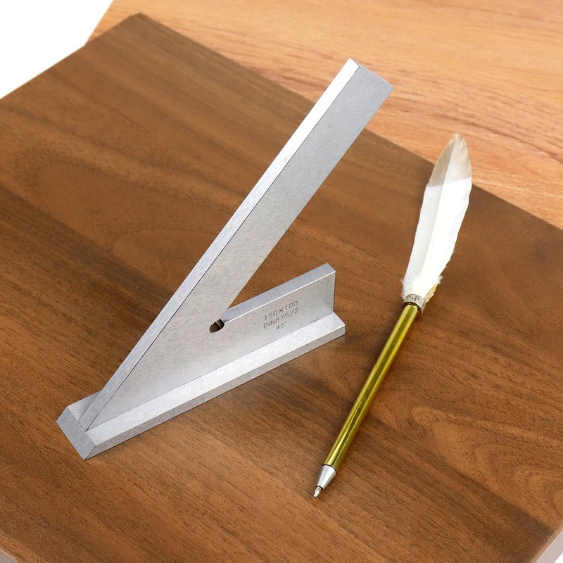 T Tulead 45 Degree Machinist Square with Seat, Steel Miter