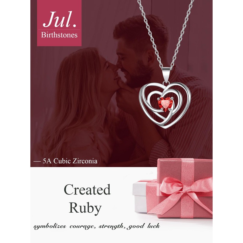 Sterling Silver Necklaces for Women Birthstone Necklace Celtic Knot Necklace