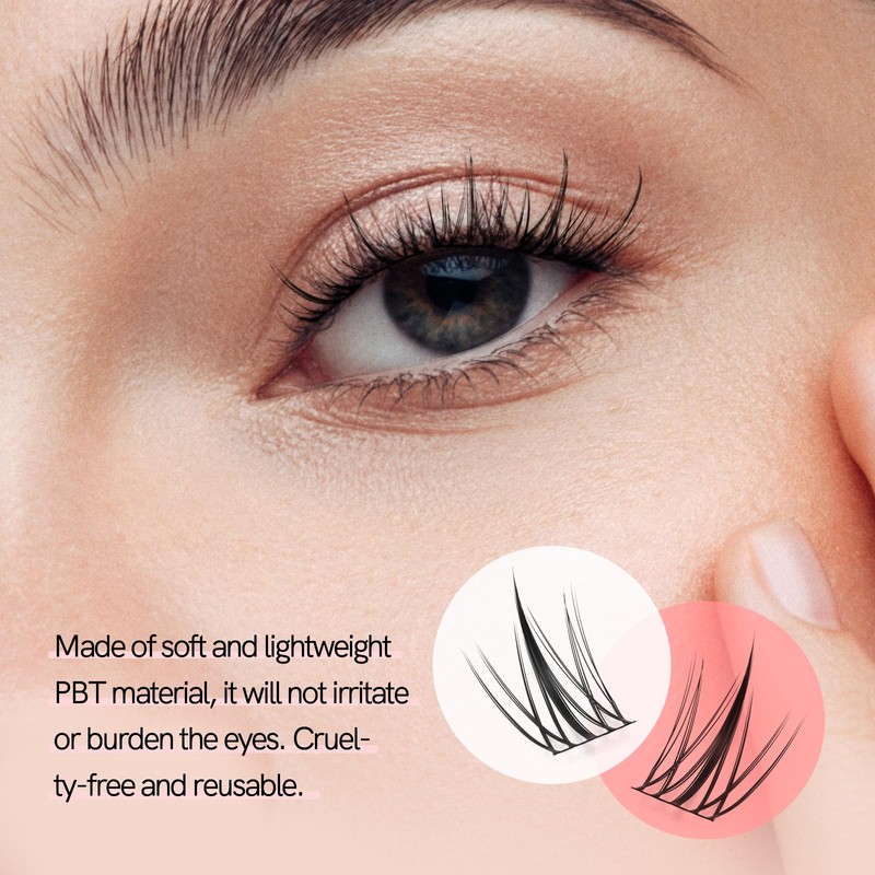 Mlen Diary Lash Clusters, 100 Pcs 10-16mm D Curl Individual