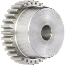 Boston Gear NA30B-1/2 Spur Gear, 14.5 Pressure Angle, Steel, Inch, 20 Pitch, 0.500" Bore, 1.600" OD, 0.375" Face Width, 30 Teeth