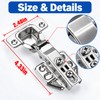 10PCS Stainless Steel Soft Close Cabinet Door Hinges with Screws