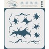 Stencils for Walls: Cracks Stencil, 4.5 x 4.5 inch -