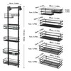 Orimade Over the Door Shower Caddy Adjustable 5 Tier Black,Bathroom