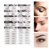 10 Pegatinas Impermeables para Cejas, Juego de Pegatinas Temporales para