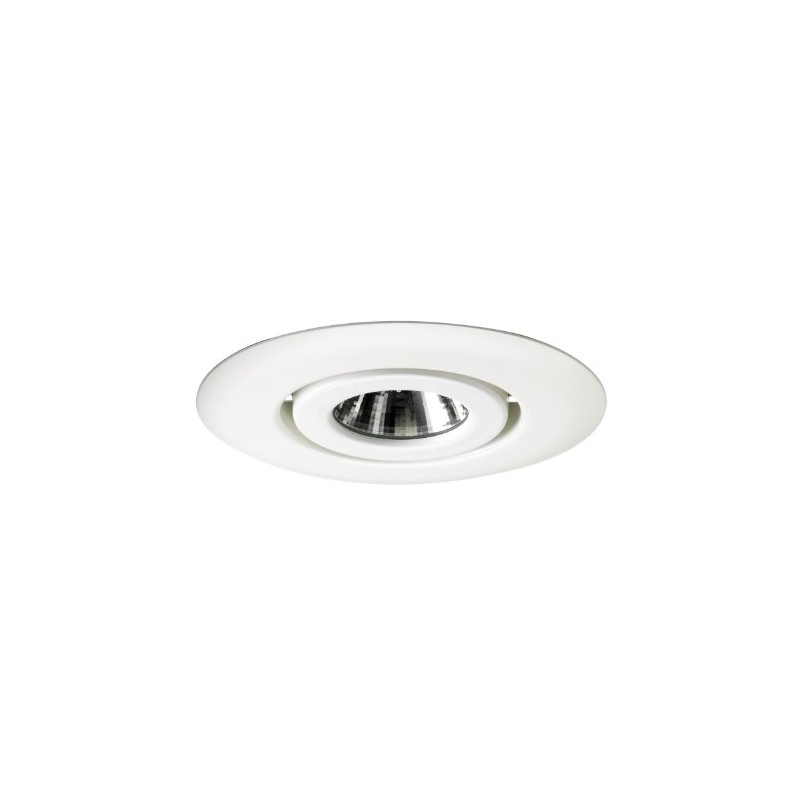Juno Lighting 440-WH Flush Gimbal Ring Recessed Trim, White, 4",