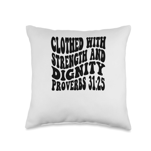 Proverbs 31 25 Clothed with Strength and Dignity Retro Vinta