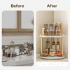 YATINEY Lazy Susan Organizer, Rotating Spice Rack, 2 Tier Spice