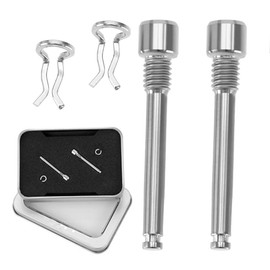 Bicycle Brake Caliper Screw Brake Pad Screw, Wanfoou 2 Pieces M4 Disc Brake Caliper Screw Titanium Alloy Pin for Mountain Bike Bicycle Brake Bolt Accessories