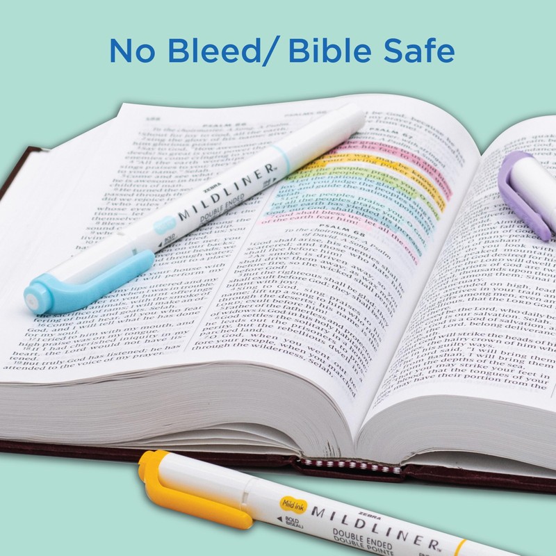 Zebra Pen Mildliner Dual-Tip Highlighter Marker Set, Broad and Fine