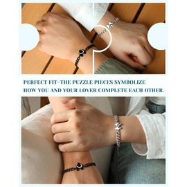 UNGENT THEM Matching Couples Bracelets Stuff Jewelry Long Distance Relationship Christmas Anniversary Sweetest Valentines Day Gifts for Him Her Boyfriend Girlfriend BF GF Women Men