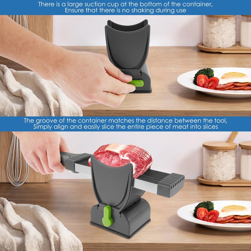 Fresh Meat Slicer - Stainless Steel Manual Fresh Meat Cutter