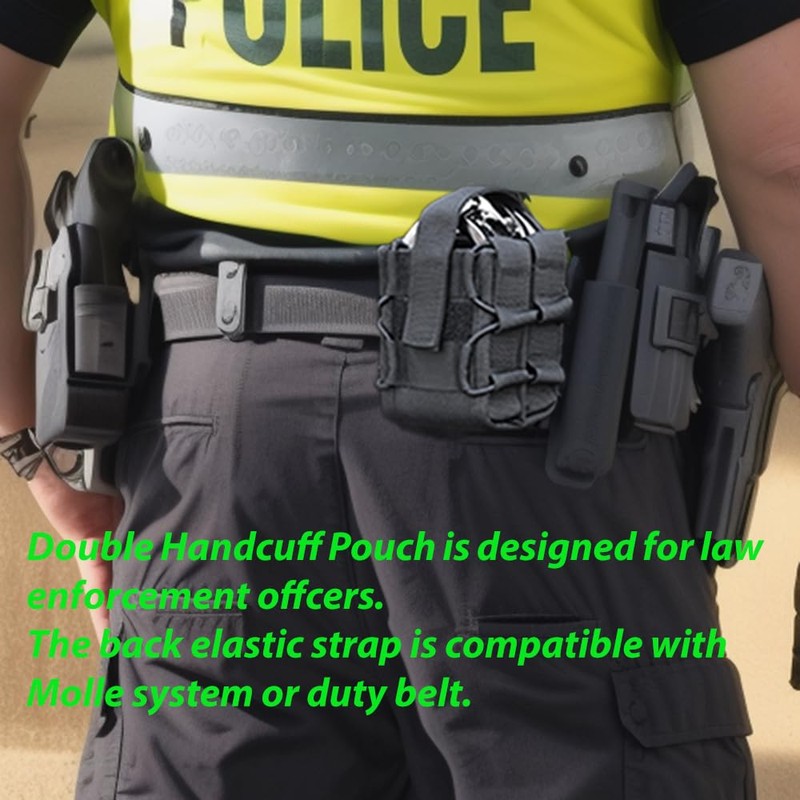 Double Handcuff Pouch ASP Handcuff Case for Vest Molle Handcuff
