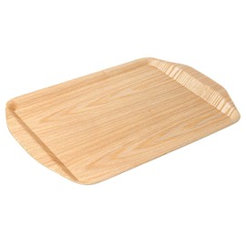 Wooden Tray, Wooden Tray, With Handle, Cafe Rectangular Tray (Non-Slip, Non-Slip), Kicoriya (Small)