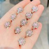 20 Pcs Mini Rhinestone Flower Hair Clips Small Pearl Hair