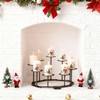 Candelabra Fireplace Candle Holder: 9 Black Iron Candelabra Fireplace Candle