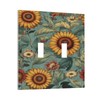 Azjincos Decorative Art Light Switch Covers Sun Flowers 2 Gang
