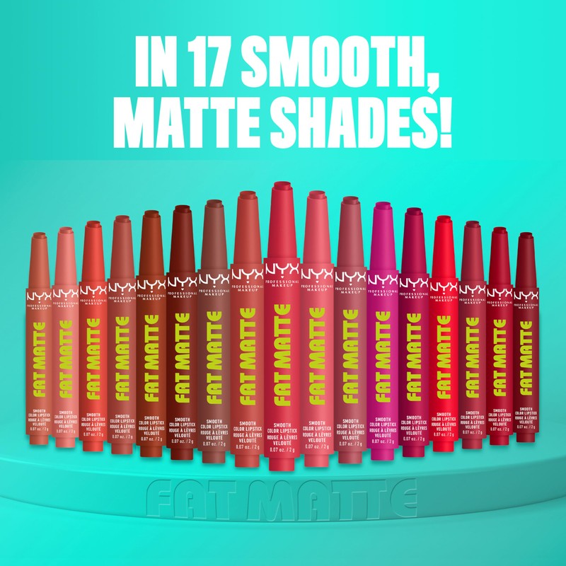 NYX Professional Makeup Fat Oil Matte Lip Click, High-Pigment Creamy