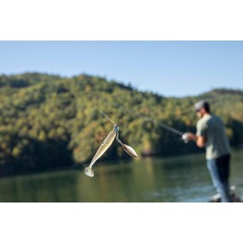 Berkley 1483686 Powerbait Power Swimmer Soft Bait, 4.30" Length, Pro Blue Red Pearl, Package of 6