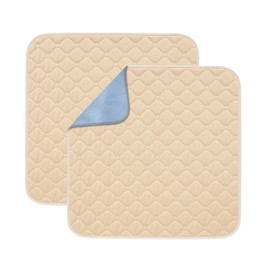 2 Pack Washable Waterproof Chair Covers - Reusable Anti-Slip Incontinence Seat Protectors for Sofas, Car Seats, Wheelchairs & Garden Furniture, Large 50x50cm Beige Waterproof Seat Cushions