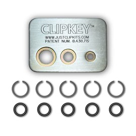 Just Clips - 1/2" Snap Rings & O-rings for cordless & air impact wrenches including IR, CP & all major brands. Includes the ClipKey, Snap Ring Installation Tool (5 snap rings & 5 o-rings)
