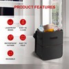 HealSmart Car Trash Can with Lid and Adjustable Straps,Waterproof Automotive