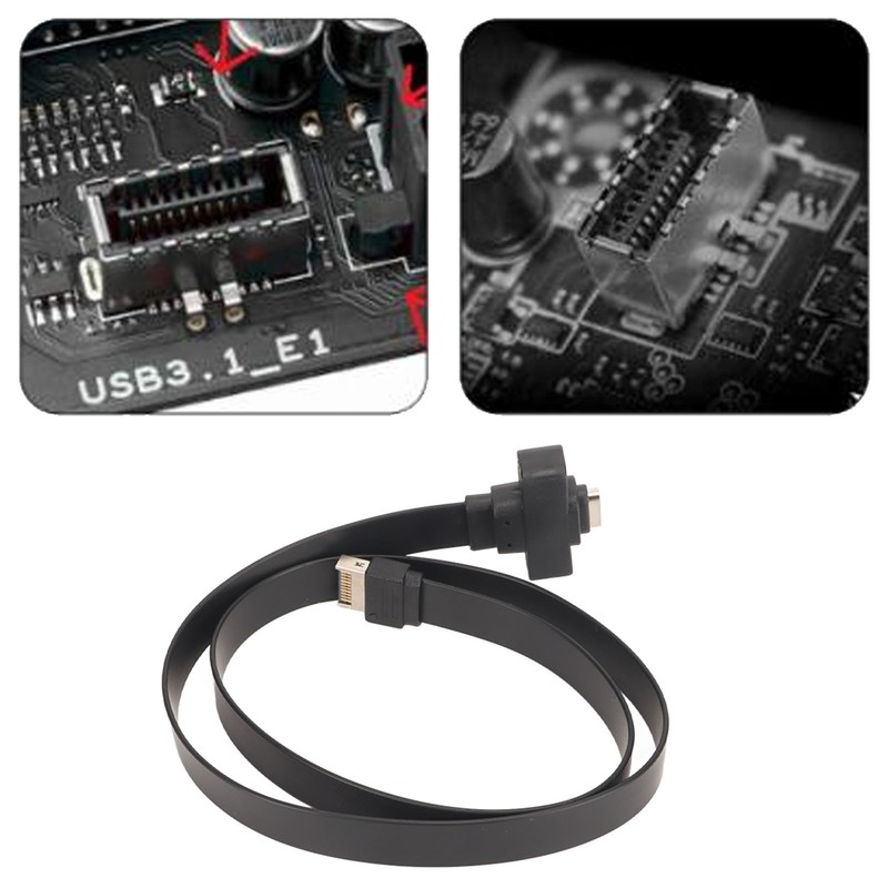 USB 3.1 Type C Front Panel Header Extension Cable with