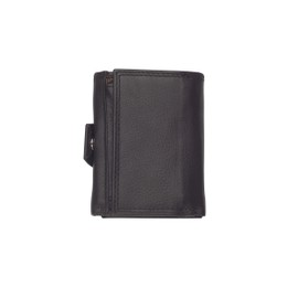 Josephine Osthoff Slim Wallet with Coin Compartment Men's Genuine Leather with RFID Protection Money Bag Women's Small Wallet Card Holder Wallet (203), espresso, coin purse