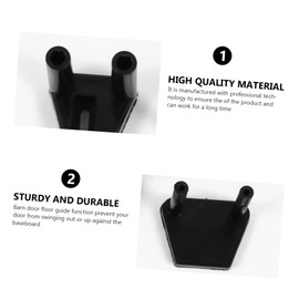 TEHAUX 2 Pcs Barn Door Guides Silent Closet Door Stoppers for Smooth Operation Heavy Duty Floor Hardware Easy Installation