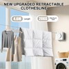 LIVEHITOP Retractable Washing Line, Wall Mounted Extendable Clothes Line