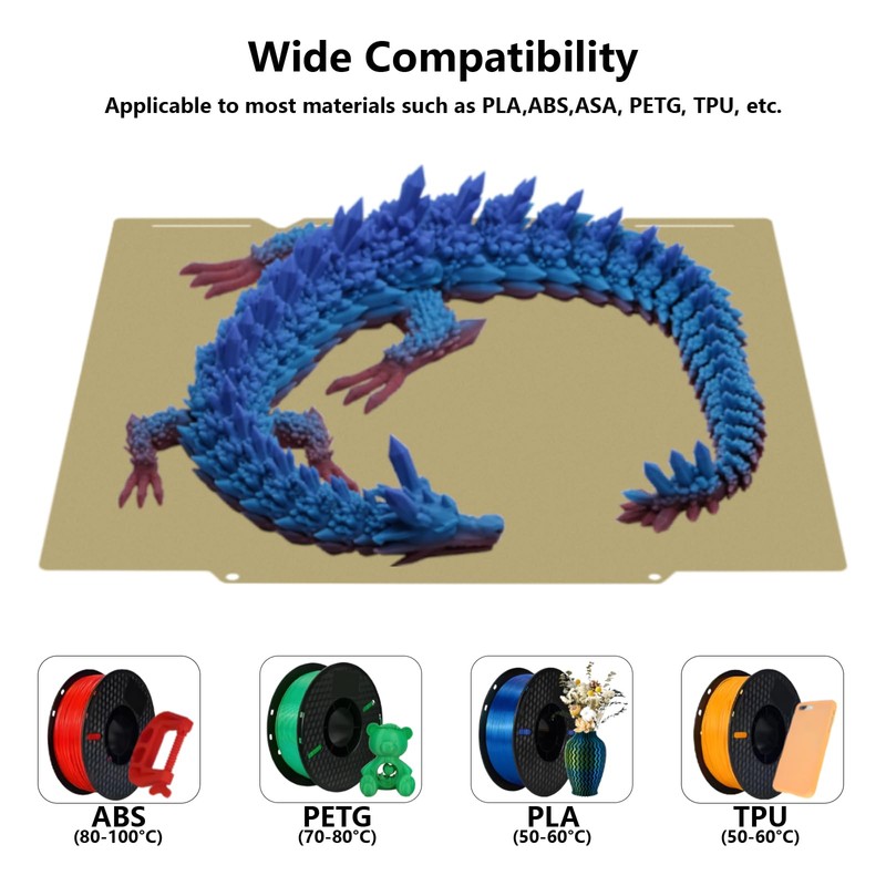 Upgraded U1 Double Sided PEI Build Plate, 3D Printer Textured