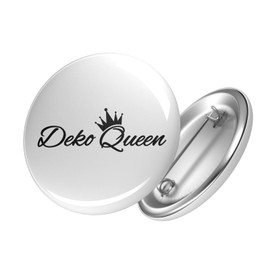Huuraa Decorative Queen Crown Button Pin Size 59 mm with Motif for All Queens Gift Idea for Friends and Family
