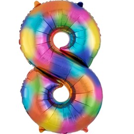 ANAGRAM INTERNATIONAL 34" Number 8 Rainbow Splash-PKG