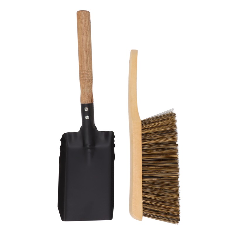 Fireplace Ash Shovel Brush Set Coal Hearth Clean Tools for