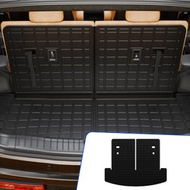 Rongtaod Cargo Mat Compatible with 2024 2025 2026 Hyundai Santa Fe Trunk Mat Cargo Mat Cargo Liner All Weather Santa Fe Accessories (Trunk Mat with Backrest Mat)