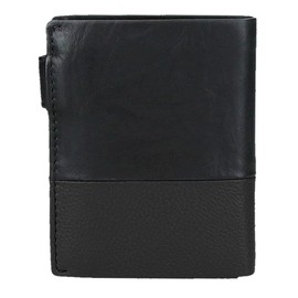 Pepe Jeans Joumma Bags Double Vertical Purse with Click Closure, Black, 8.5 x 10.5 x 1 cm, Leather by Joumma Bags, Talla única Vertical Purse with Click Closure, black, Vertical wallet with click