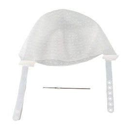 Gorro para el Cabello Resaltado Frosting Cap Resaltado para Gorro para el Cabello Color de Tinte Desechable con Ganchos de Plástico Salón para Teñir el Cabello Kit de Herramientas (Blanco)
