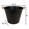 Panacea 81427 Modern Farmhouse Washtub Planters, Black, 10" Dia, Pack