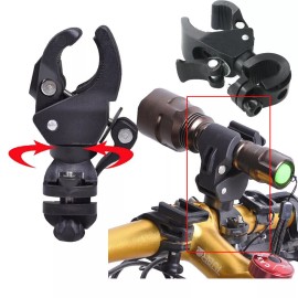 Unbranded Universal 360° Rotating Bike Handlebar Flashlight Holder Clip Torch Mount Clamp