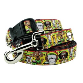 Reggae Dog Collar + Leash Rasta Dog Collar + Leash Jamaican Dog Collar + Dog Lead 3 Dirty Dawgz 1" Wide for Medium Large and X-Large Dogs 1" Wide (Medium 1" Collar + Leash (14"-22" Neck))