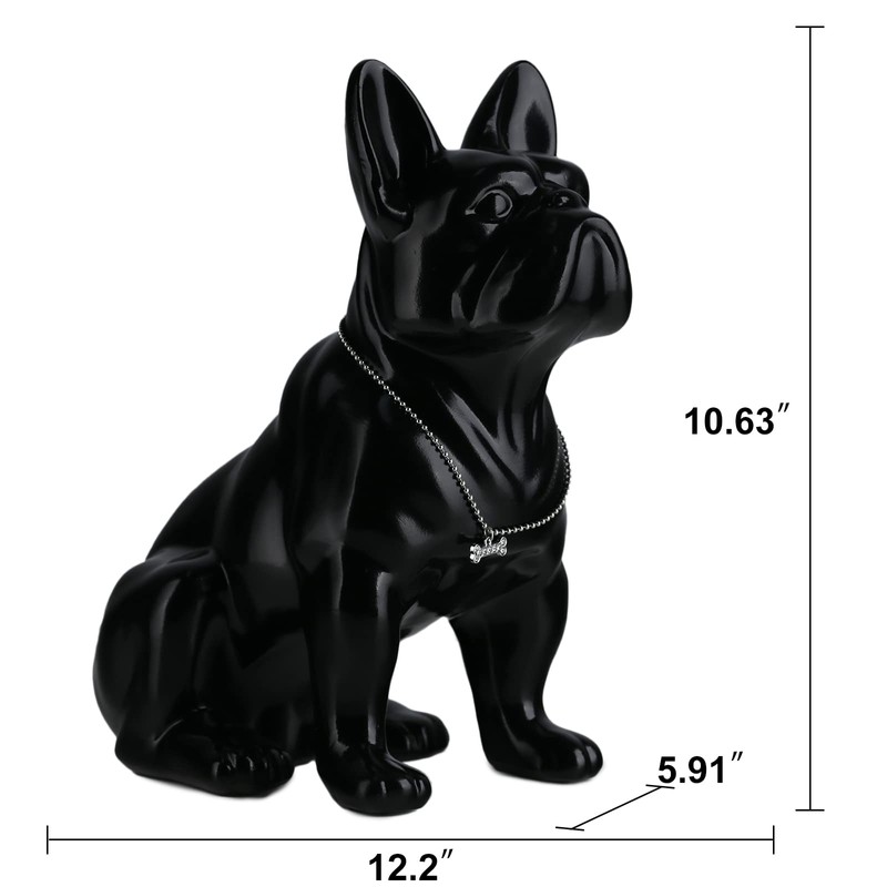 suruim Resin English Bulldog Statue French Bulldog Sculpture Home Decor