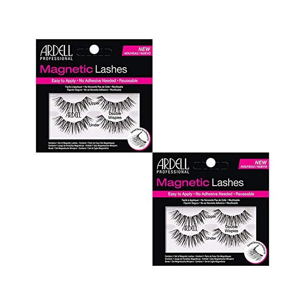 Ardell Professional Magnetic Double Strip Lashes, Double Wispies (2 Packs)