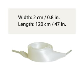 Marrywindix 2 Pairs 47" Flat Satin Ribbon Shoelaces Beige Silk Shoestrings Wide Shoe Laces for Sneakers Skate Shoes Boots Sport Shoes