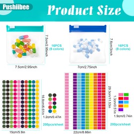 34Pcs Pill Pouch Bags Sets, 2 Sizes Plastic Pill Bags with Labels for Travel, Reusable Pill Pouches Zippered Pill Bags Portable Pill Pouches Small Portable Pill Baggies for Small Items Storage