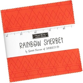 Rainbow Sherbet Charm Pack by Sarah Thomas of Sariditty; 42-5" Precut Fabric Quilt Squares