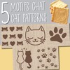 ScrapCooking 5124 Cat Wooden Baking Stamp with 1 Cookie &