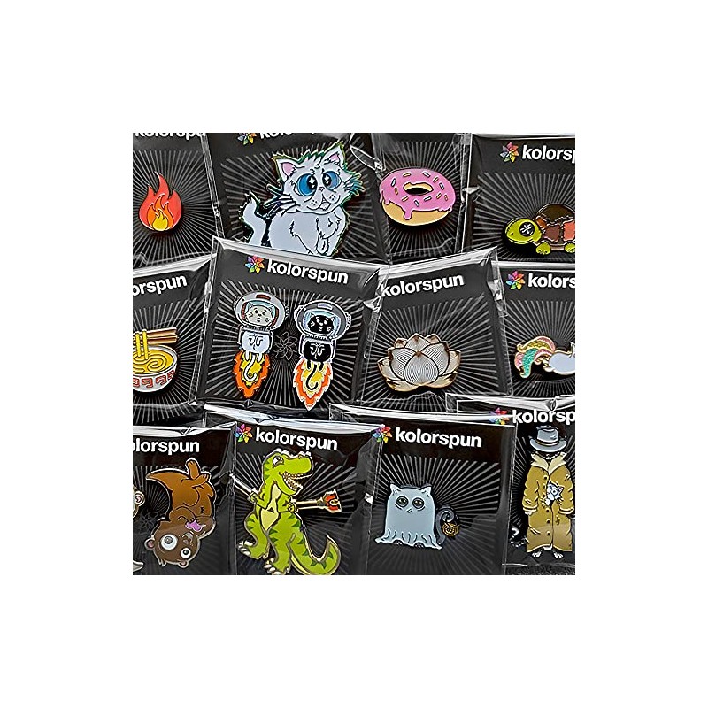 Kolorspun Snowflake Enamel Lapel Pin (Silver)