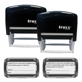 I Certify This is a True Copy/Corresponding Page of Original Lasting Power of Attorney [2 Pack] - for Solicitors, Financial Advisors Stock Rubber Stamp - Traxx 9015 …