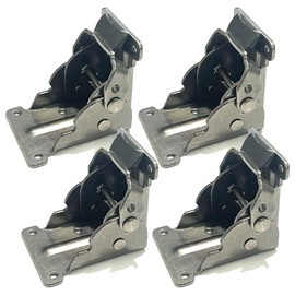 S-NET SN-349-KN Folding Folding Leg Hardware DIY Table Repair Chair Desk Desk Handmade Screwless Top Plate One Touch Mounting Set of 4 Pieces Black